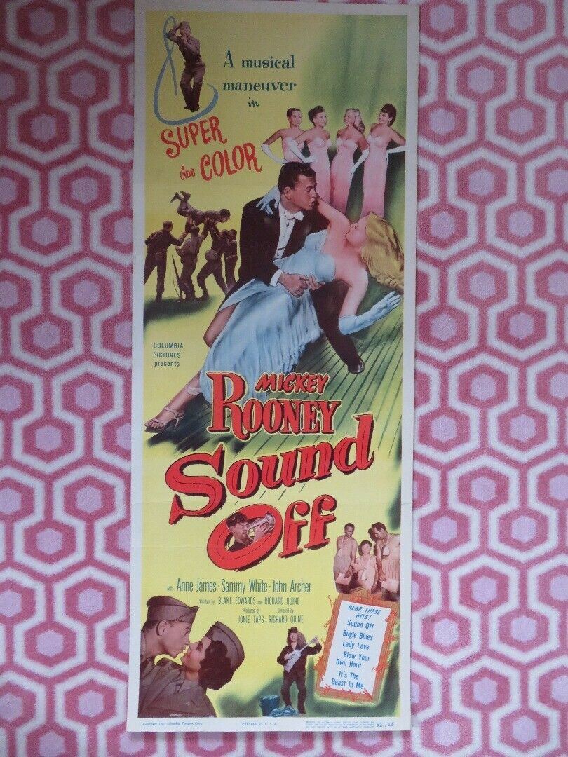 SOUND OFF US INSERT (14"x 36") POSTER MICKEY ROONEY 1952