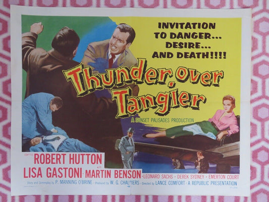 THUNDER, OVER TANGLER  US HALF SHEET (22"x 28") POSTER ROBERT HUTTON 1957