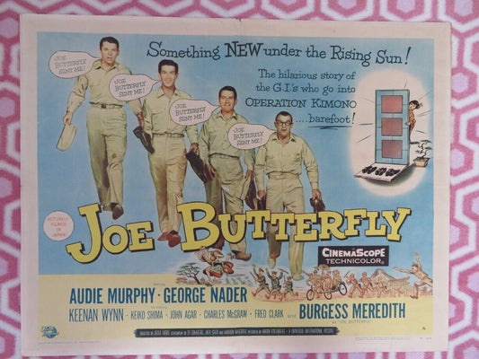 JOE BUTTERFLY US HALF SHEET (22"x 28") POSTER AUDIE MURPHY 1957