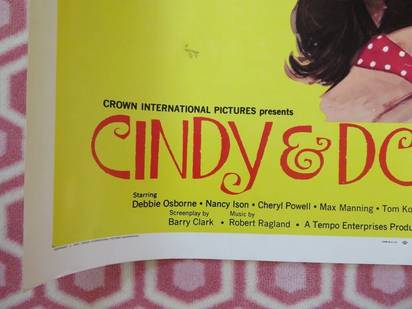 CINDY & DONNA  US HALF SHEET (22"x 28") POSTER DEBBIE OSBORNE NANCY ISON 1970