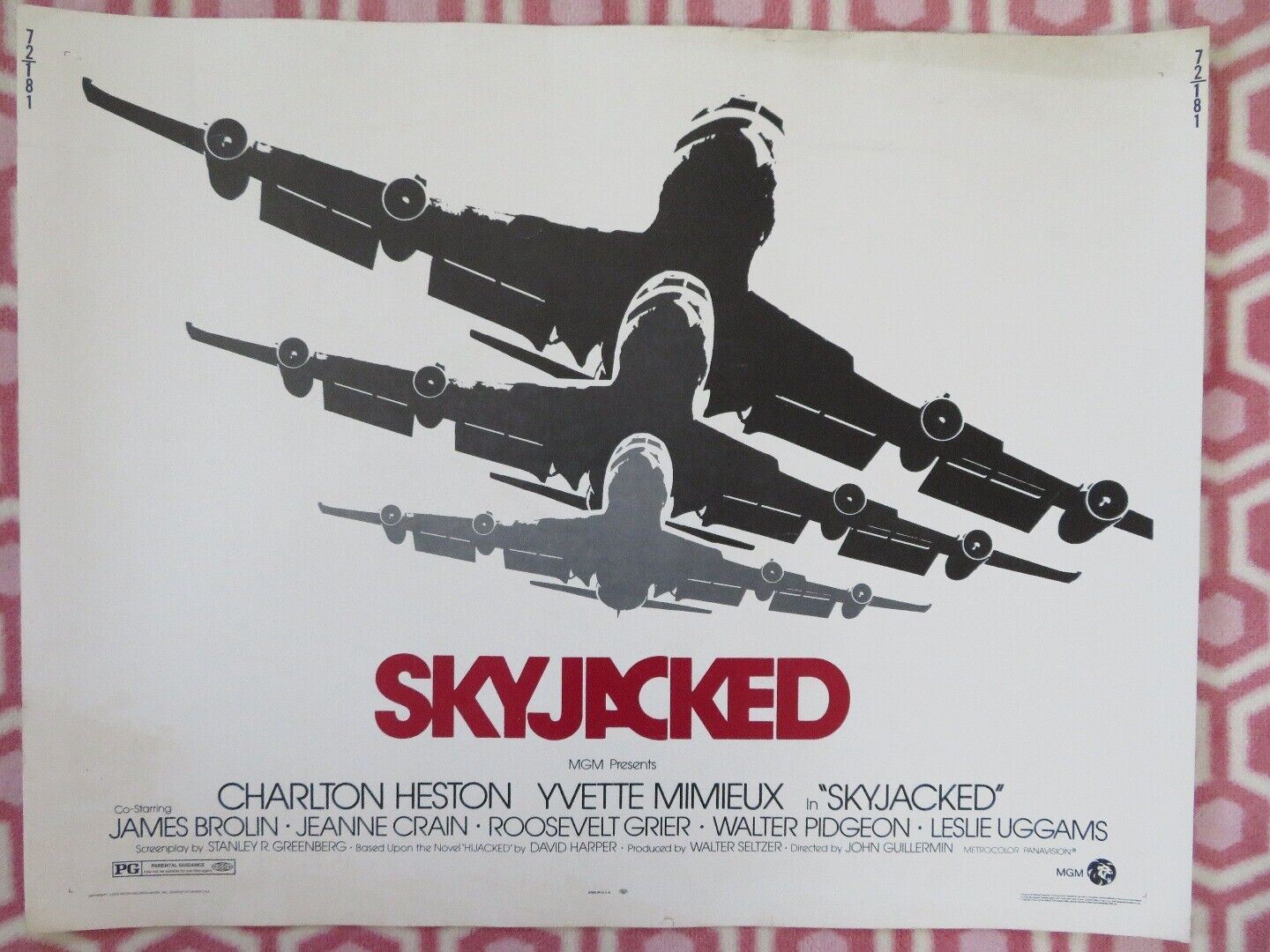 SKYJACKED  US HALF SHEET (22"x 28") POSTER CHARLTON HESTON 1972