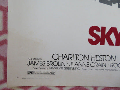 SKYJACKED  US HALF SHEET (22"x 28") POSTER CHARLTON HESTON 1972