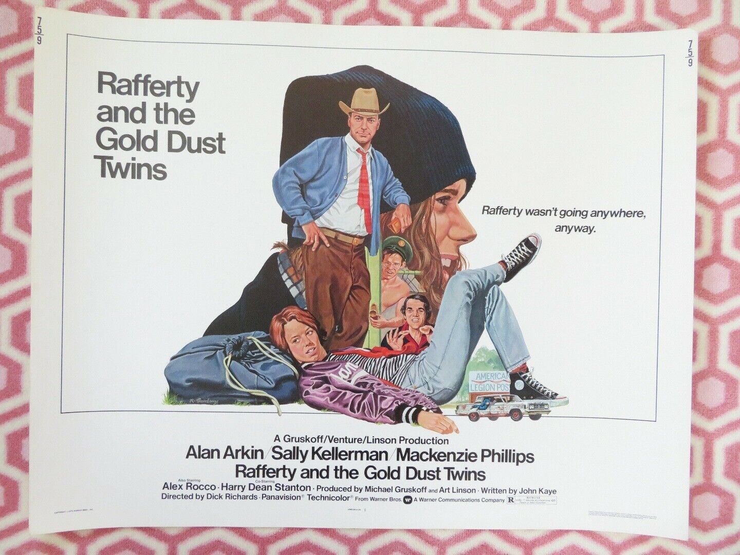 RAFFERTY AND THE GOLD DUST TWINS US HALF SHEET (22"x 28") POSTER ALAN ARKIN 1975