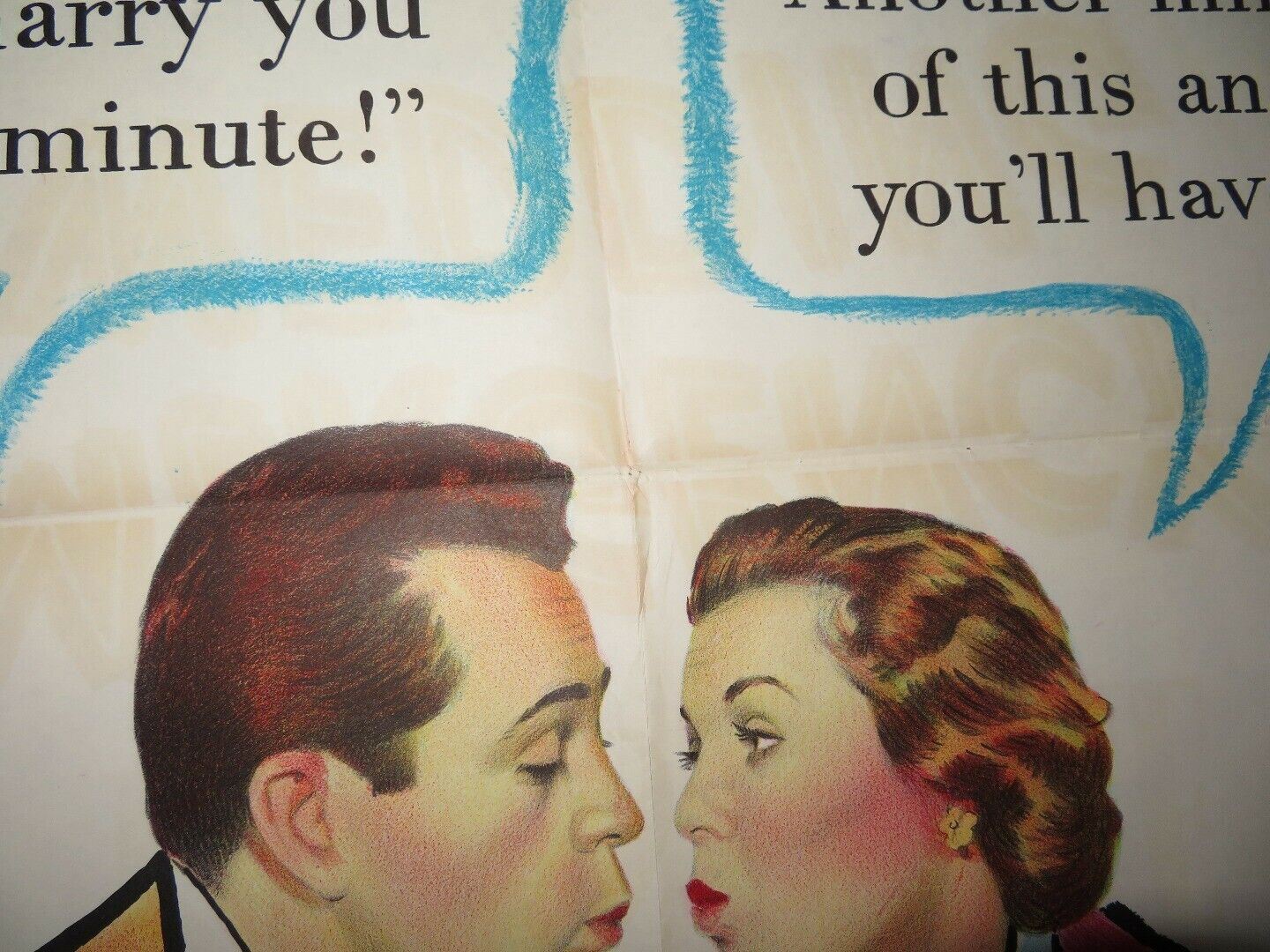 EMERGENCY WEDDING  FOLDED US ONE SHEET POSTER LARRY PARKS BARBARA HALE 1950