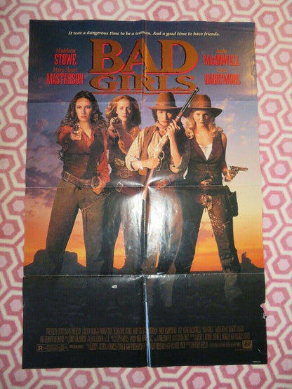 BAD GIRLS FOLDED US ONE SHEET POSTER DREW BARRYMORE MADELEINE STOWE 1994