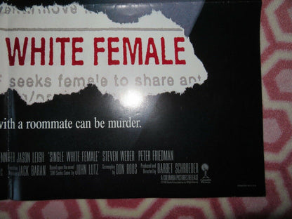 SINGLE WHITE FEMALE  FOLDED US ONE SHEET POSTER BRIDGET FONDA 1992