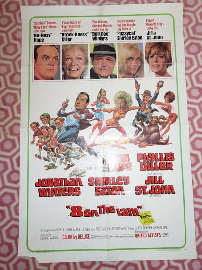 EIGHT ON THE LAM FOLDED US ONE SHEET POSTER BOB HOPE PHYLLIS DILLER 1967