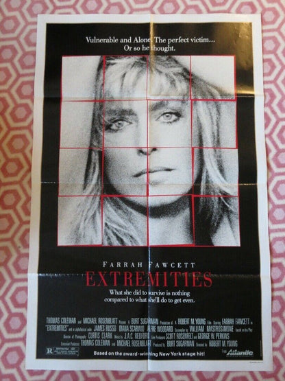 EXTREMITIES  FOLDED US ONE SHEET POSTER FARRAH FAWCETT 1986