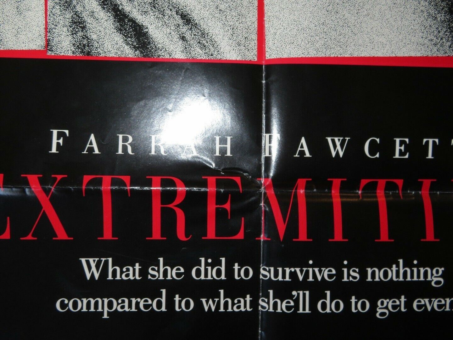 EXTREMITIES  FOLDED US ONE SHEET POSTER FARRAH FAWCETT 1986