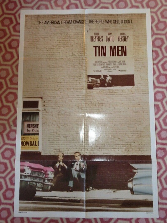 TIN MEN FOLDED US ONE SHEET POSTER RICHARD DREYFUSS DANNY DEVITO 1987