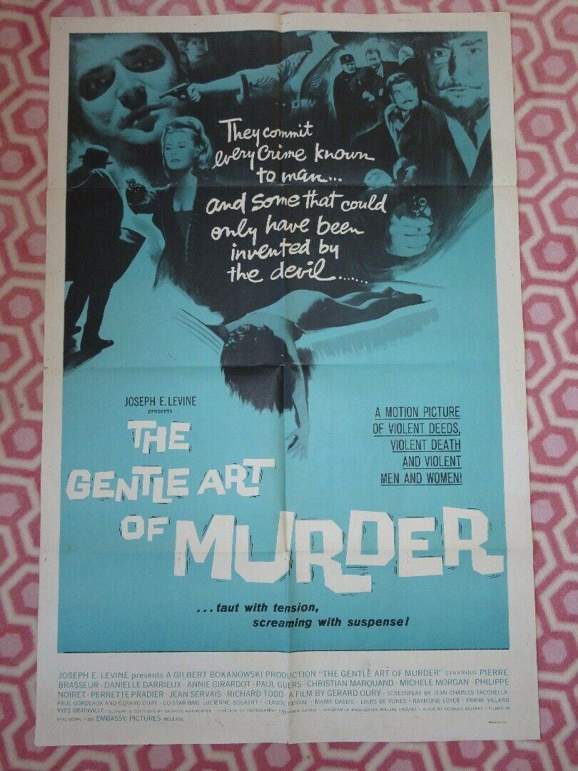 THE GENTLE ART OF MURDER/Crime Does Not Pay  FOLDED US ONE SHEET POSTER 1962