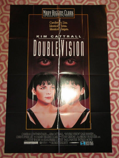 DOUBLE VISION  VIDEO VHS POSTER FOLDED KIM CATTRALL 1992