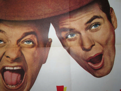 DOUBLE TROUBLE /SWINGIN' ALONG FOLDED US ONE SHEET POSTER TOMMY NONAN 1961