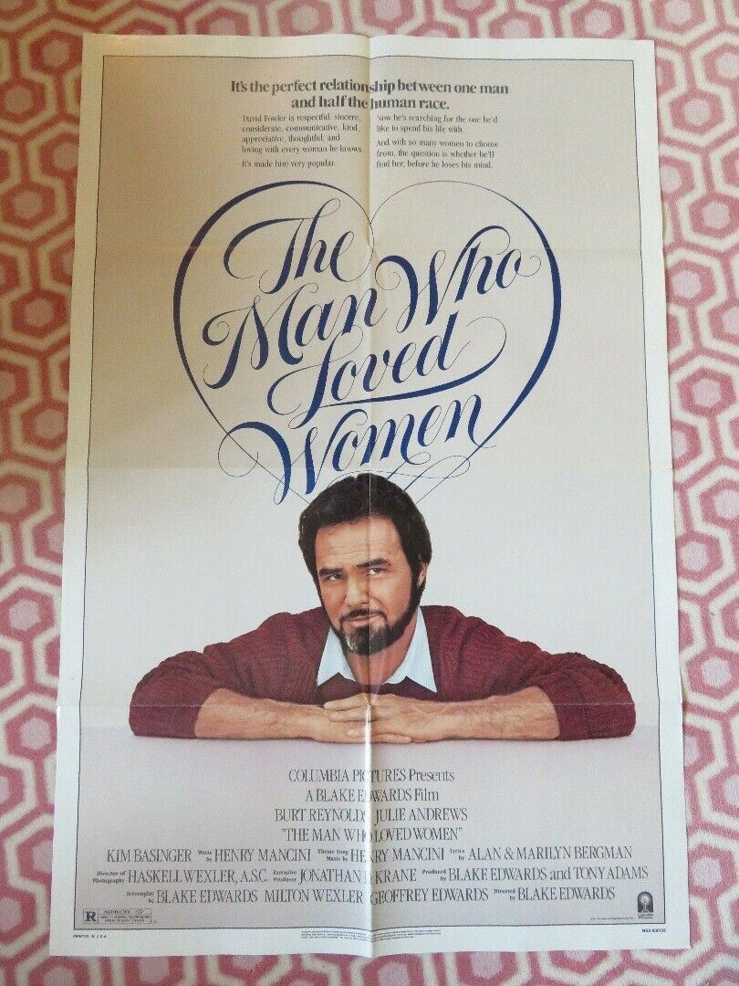 THE MAN WHO LOVED WOMEN FOLDED US ONE SHEET POSTER BURT REYNOLDS J ANDREWS 1983