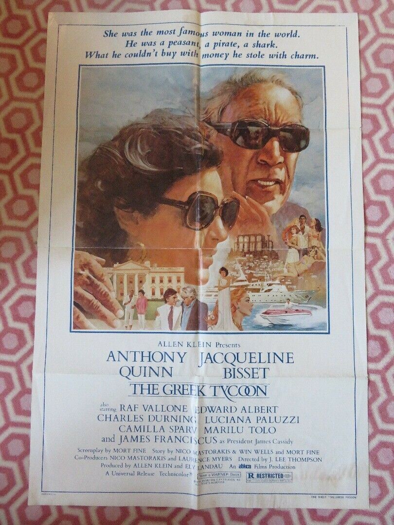 GREEK TYCOON FOLDED US ONE SHEET POSTER ANTHONY QUINN JACQUELINE BISSET 1978