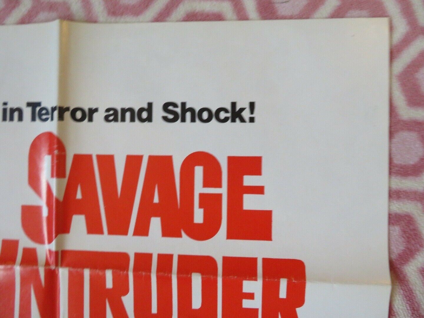 SAVAGE MIRROR /Hollywood Horror House FOLDED US ONE SHEET POSTER M HOPKINS  1970