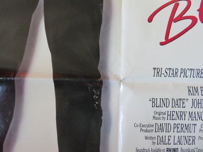 BLIND DATE VIDEO VHS POSTER FOLDED BRUCE WILLIS KIM BASINGER 1987