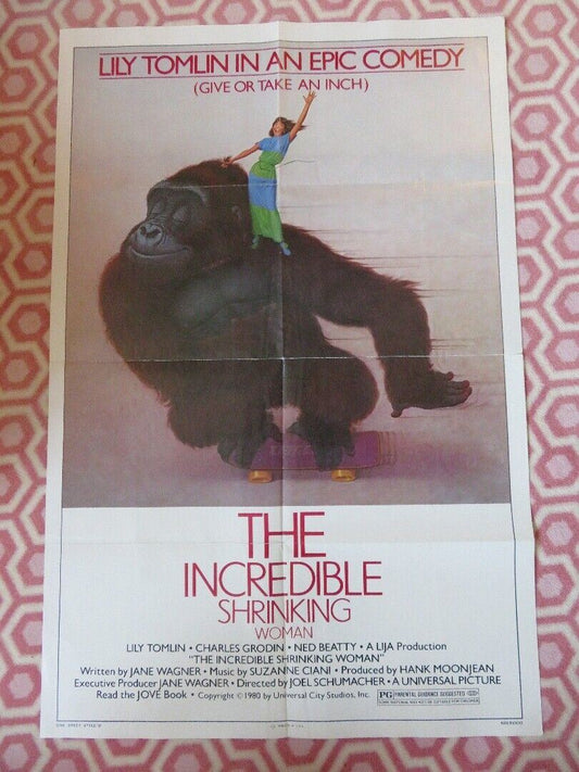 THE INCREDIBLE SHRINKING WOMAN  FOLDED US ONE SHEET POSTER LILY TOMLIN 1981