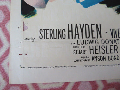 JOURNEY INTO LIGHT  FOLDED US ONE SHEET POSTER STERLING HAYDEN 1951