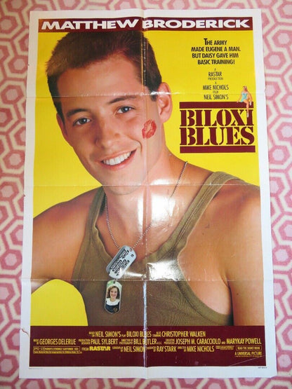 BILOXI BLUES FOLDED US ONE SHEET POSTER  MATTHEW BRODERICK NIEL SIMON 1988