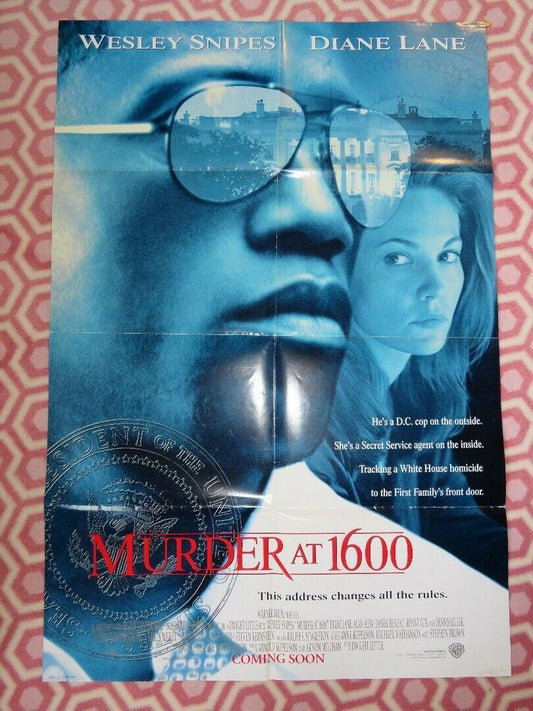 MURDER AT 1600  FOLDED US ONE SHEET POSTER  WESLEY SNIPES DIANE LANE 1996