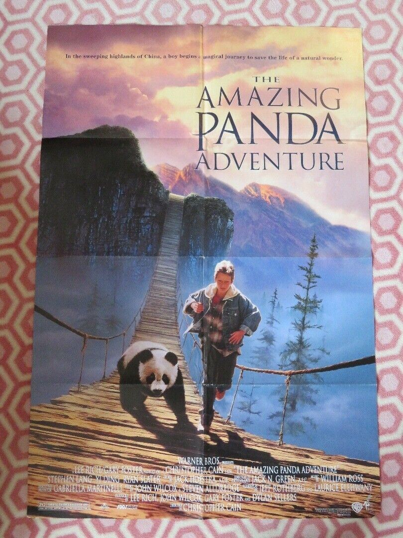 THE AMAZING PANDA ADVENTURE FOLDED US ONE SHEET POSTER STEPHEN LANG YI DING 1995