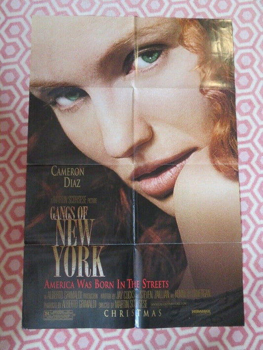 GANGS OF NEW YORK  FOLDED US ONE SHEET POSTER CAMERON DIAZ MARTIN SCORSESE 2002