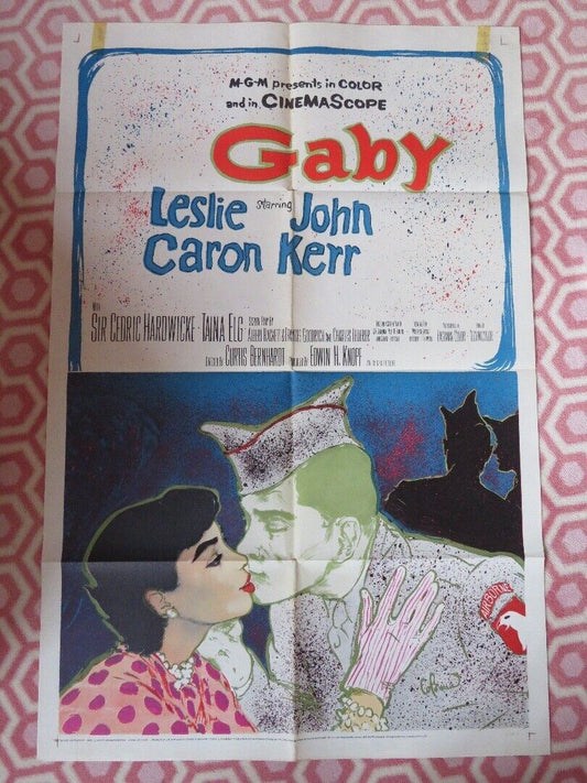 GABY FOLDED US ONE SHEET POSTER LESLIE CARON JOHN KERR 1956