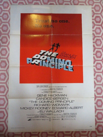 THE DOMINO PRINCIPLE FOLDED US ONE SHEET POSTER CANDICE BERGEN R WIDMARK 1977