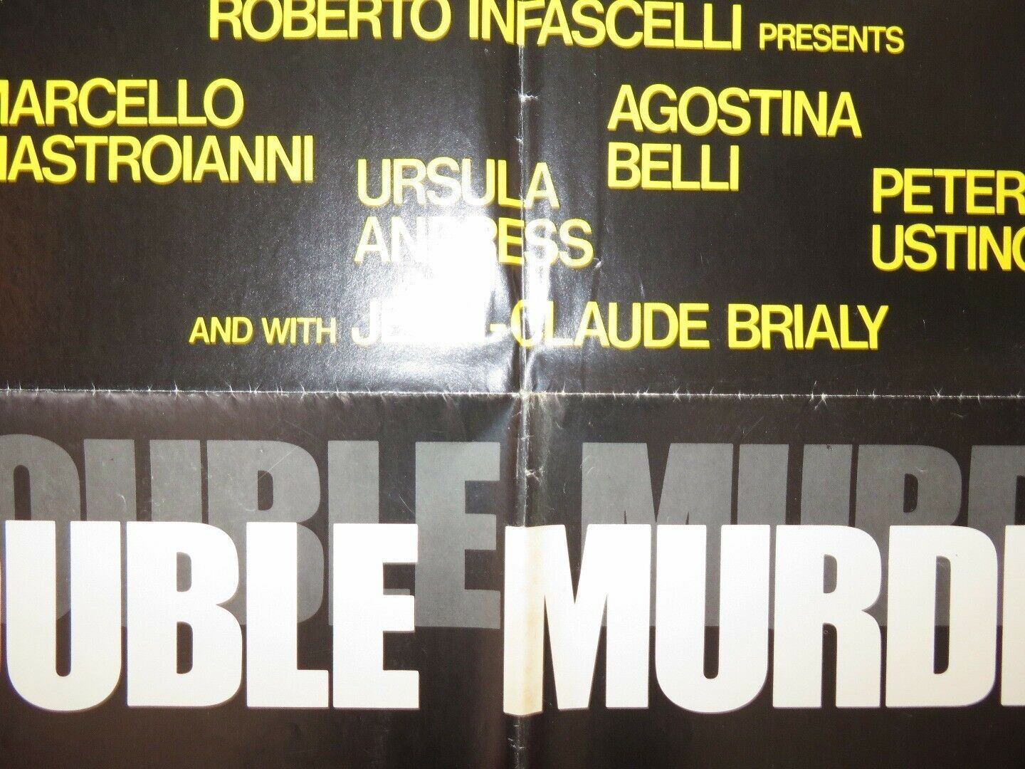 DOUBLE MURDER  FOLDED US ONE SHEET POSTER MARCLLO MASTROIANNI 1978