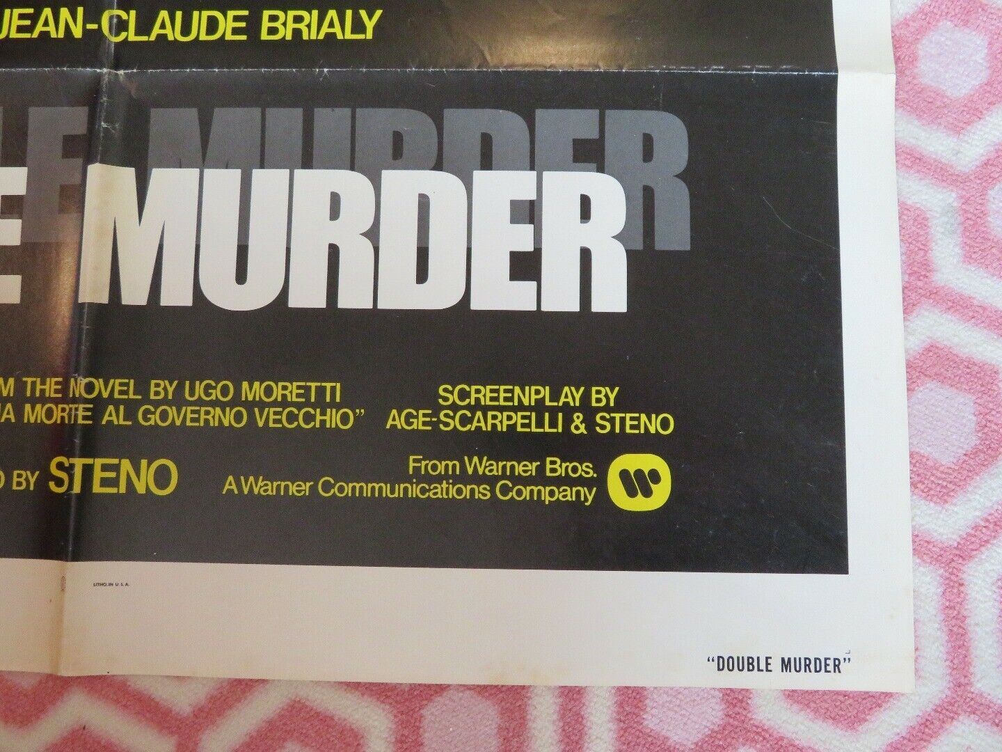 DOUBLE MURDER  FOLDED US ONE SHEET POSTER MARCLLO MASTROIANNI 1978