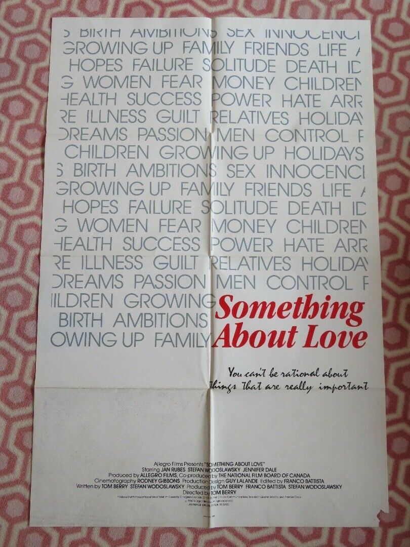 SOMETHING ABOUT LOVE FOLDED US ONE SHEET POSTER JAN RUBES STEFAN WODOSLAWSKY '87