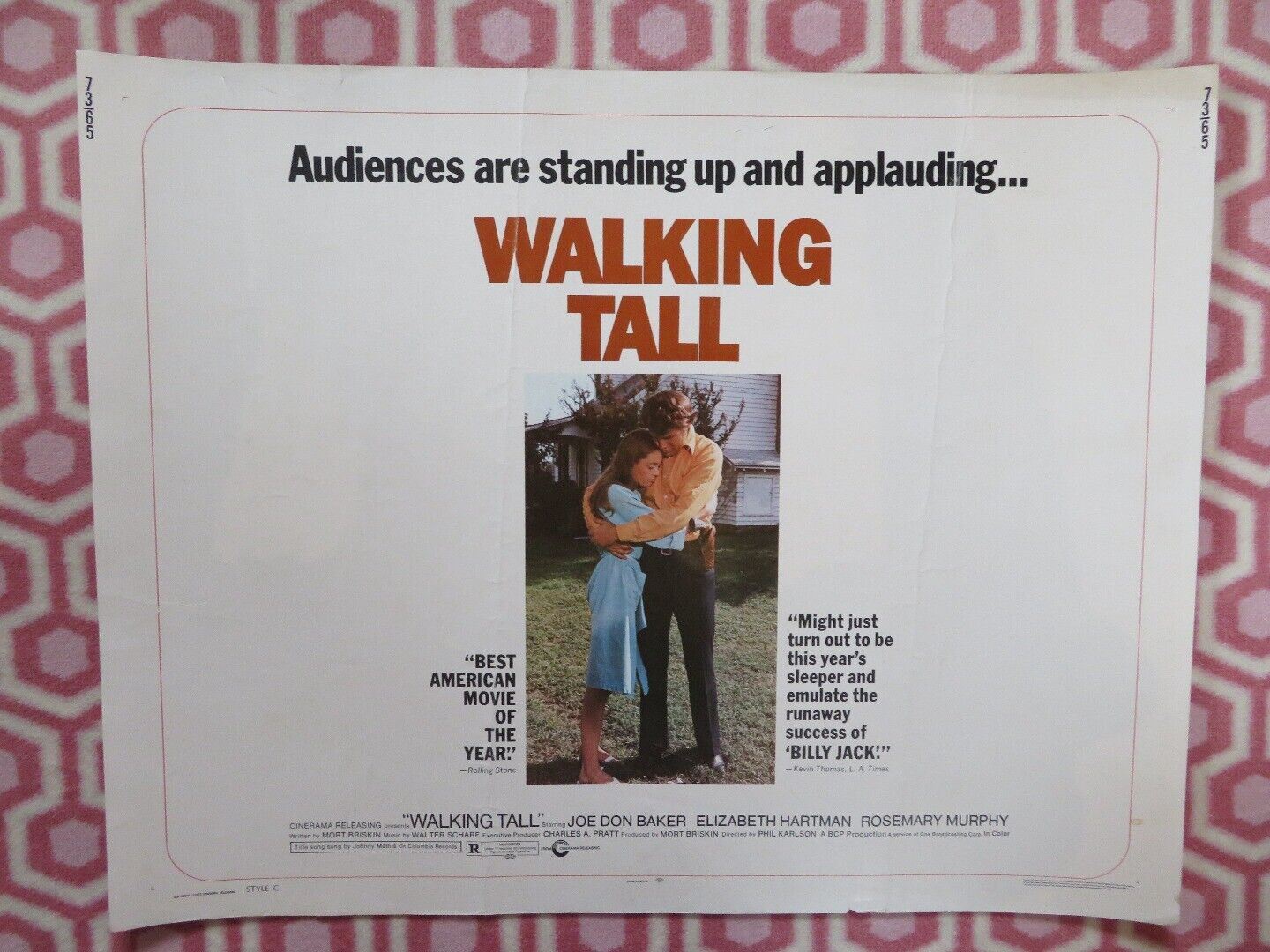 WALKING TALL US HALF SHEET (22"x 28") POSTER JOE DON BAKER 1973