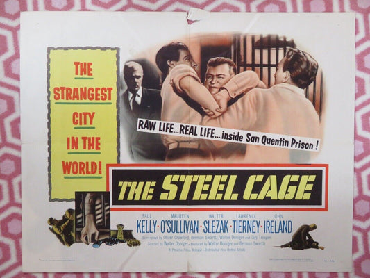 THE STEEL CAGE  US HALF SHEET (22"x 28") POSTER PAUL KELLY M O'SULLIVAN 1954