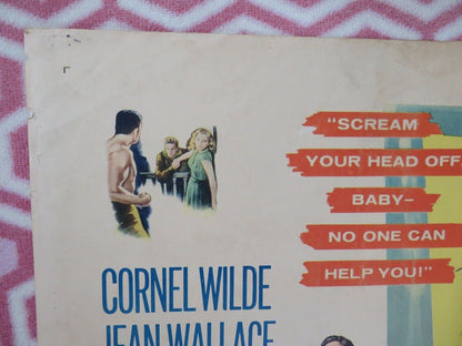 STORM FEAR  US HALF SHEET (22"x 28") POSTER CORNEL WILDE JEAN WALLACE 1955