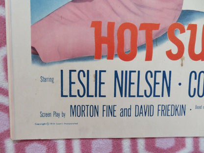 HOT SUMMER NIGHT US HALF SHEET (22"x 28") POSTER LESLIE NIELSEN 1956