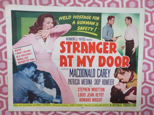 STRANGER AT MY DOOR US HALF SHEET (22"x 28") POSTER MACDONALD CAREY 1956