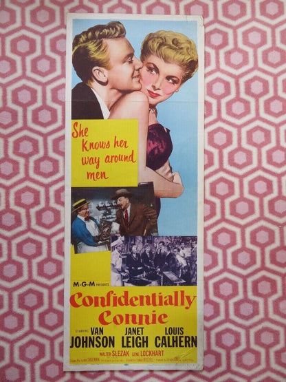 CONFIDENTIALLY CONNIE US INSERT (14"x 36") POSTER VAN JOHNSON JANET LEIGH 1953