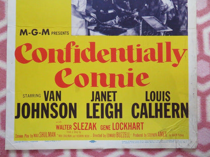 CONFIDENTIALLY CONNIE US INSERT (14"x 36") POSTER VAN JOHNSON JANET LEIGH 1953