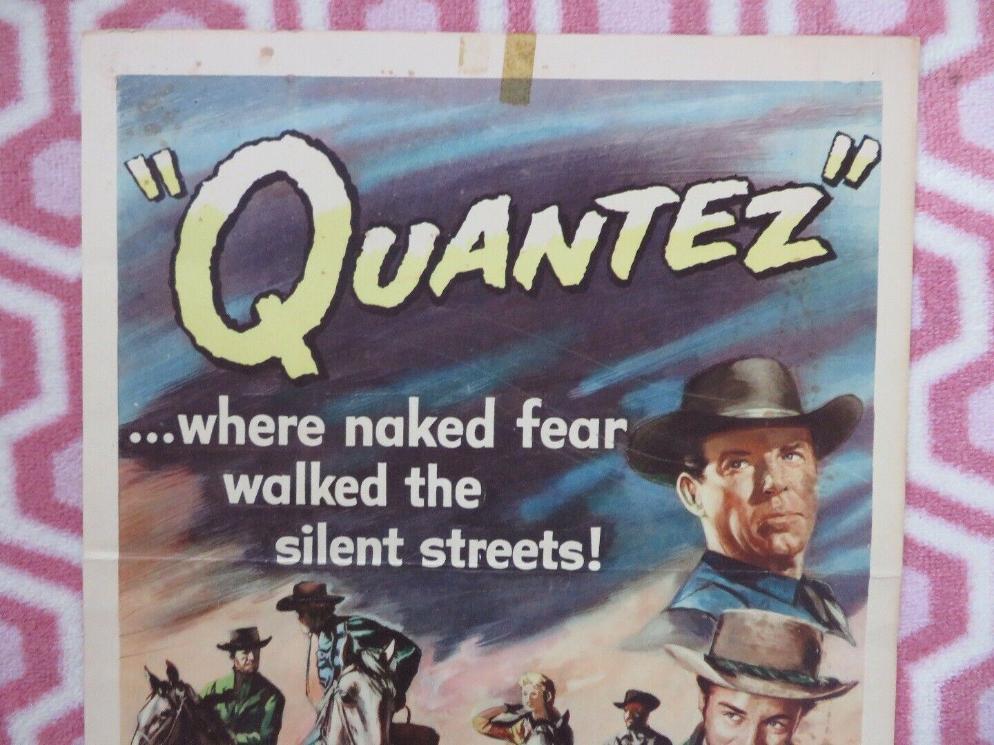 QUANTEZ  US INSERT (14"x 36") POSTER FRED MACMURRAY DOROTHY MALONE 1957