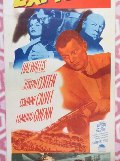 PEKING EXPRESS US INSERT (14"x 36") POSTER JOSEPH COTTEN CORINNE CALVET 1951