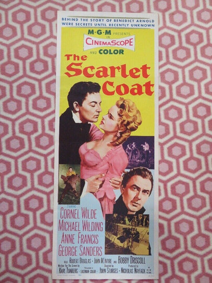 THE SCARLET COAT  US INSERT (14"x 36") POSTER CORNEL WILDE MICHAEL WILDING 1955