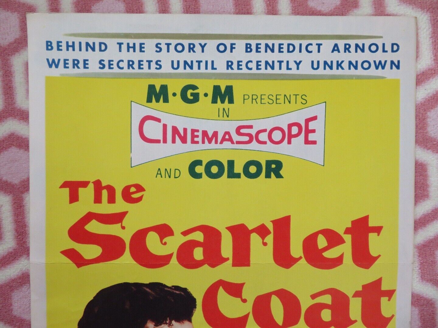 THE SCARLET COAT  US INSERT (14"x 36") POSTER CORNEL WILDE MICHAEL WILDING 1955