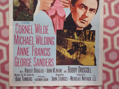 THE SCARLET COAT  US INSERT (14"x 36") POSTER CORNEL WILDE MICHAEL WILDING 1955