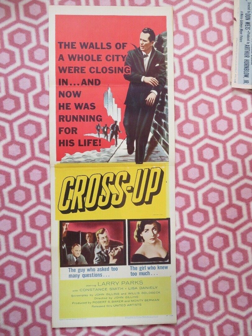 CROSS-UP/ tiger by the tail US INSERT (14"x 36") POSTER LARRY PARKS 1958