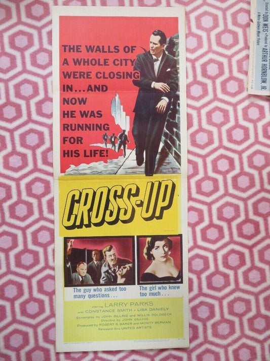 CROSS-UP/ tiger by the tail US INSERT (14"x 36") POSTER LARRY PARKS 1958