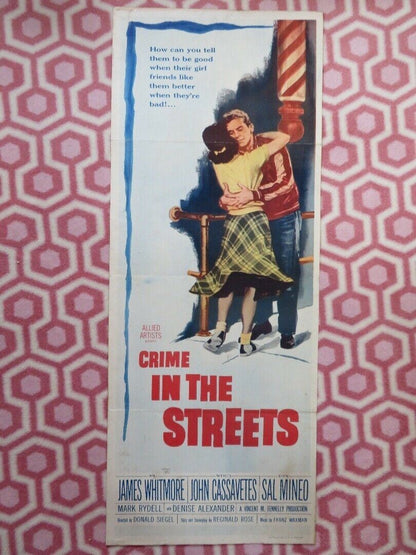 CRIME IN THE STREETS  US INSERT (14"x 36") POSTER JAMES WHITMORE SAL MINEO 1956