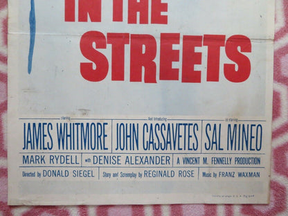 CRIME IN THE STREETS  US INSERT (14"x 36") POSTER JAMES WHITMORE SAL MINEO 1956