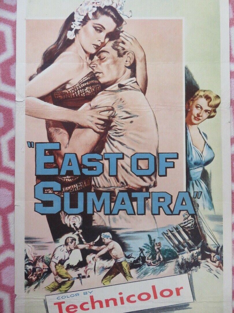 EAST OF SUMATRA  US INSERT (14"x 36") POSTER JEFF CHANDLER MARILYN MAXWELL 1953