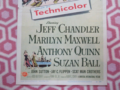 EAST OF SUMATRA  US INSERT (14"x 36") POSTER JEFF CHANDLER MARILYN MAXWELL 1953